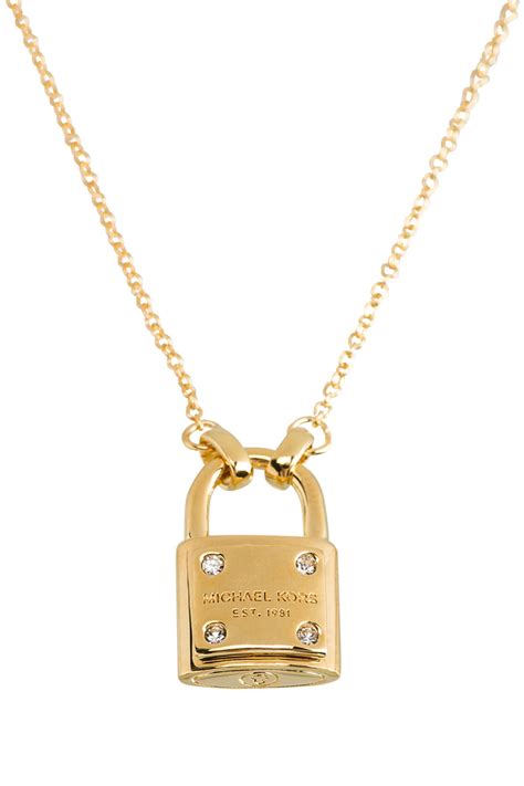 michael kors kette schloss gold|Women's Gold Necklaces .